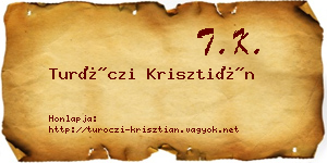 Turóczi Krisztián névjegykártya